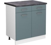Vicco mueble bajo de cocina r-line, gris azulado, 80 cm , et antracita