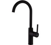 Ramon soler grifo de fregadero de cocina monomando caño cisne negro mate con sistema s2 de ahorro de agua serie drako