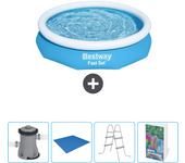 Paquete de piscina - bestway - alrededor - 305x305x66 cm + accesorios cb69