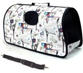 Transportín para gatos conejos bolsa de transporte mascota bolso flexible con cremallera