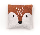 Cojín con relleno infantil diseño animals, tejido tufted de algodón. m/zorro 40x40cm