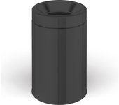 Lineabeta - sestei cubo de basura con cubo en acero negro mate 3 l