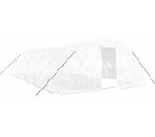 Invernadero con estructura de acero blanco 50 m2 10x5x2,3 m