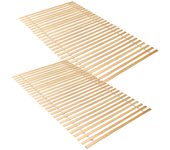 Somier de láminas con ruedas 2pcs 90x200cm con 28 láminas somier rígido con ruedas somier de láminas con ruedas
