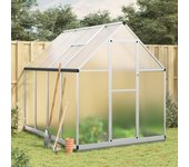 Maison exclusive - invernadero con marco base aluminio plateado 224x169x202 cm