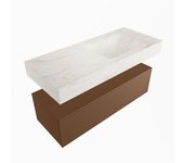 Mondiaz alan-dlux 110cm mueble de baño rust 1 cajón. con lavabo cloud derecho sin orificios color ostra