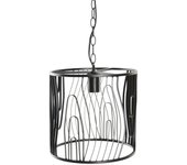 Lampara techo metal 30x30x28 negro