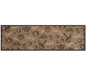 Alfombra de cocina | tapete para la cocina lavable terciopelo marrón morning 45x150 cm cfw65242