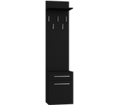 Vioni - guardarropa de entrada - perchero de pared con balda - 5 ganchos - cajón + contenedor