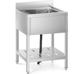 Fregadero industrial - 1 cubeta - acero inoxidable - 40 x 40 x 25,5 cm
