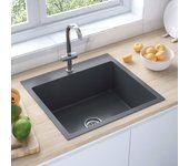 Maison exclusive - fregadero hecho a mano de acero inoxidable negro