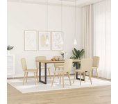 Pack 6 uds sillas de comedor | silla de cocina tela color crema cfw84176