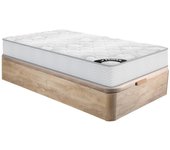 Conjunto somier canapé natural claro + colchón de muelles ensacados - 90 x 190 cm - songe de ysmée