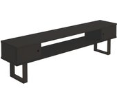 Max -mueble tv, mesa de televisión, acabado color negro. medidas: 150 x 40 x 30 cm.