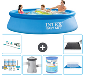Paquete de piscina - intex - alrededor - 305x305x76 cm + accesorios a555