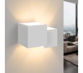 Nettlife lámpara de pared para interiores de yeso blanco g9 moderna para pasillo, escalera y arriba y abajo