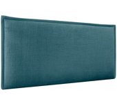 Dhome cabecero de lino natural liso con ribete cabezal tapizado cama dormitorio moderno top trending (turquesa, 105cm)