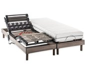 Colchón relajante eléctrico + juego de somier 2 x 90 x 200 cm colchón de muelles ensacados