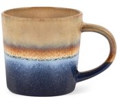 H&h 12 tazas de café soho de gres decoradas con esmalte reactivo cc 100.