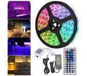 Tiras led luces led habitación rgb 5050 tira led mando a distancia perfecta para decoración 10 metros 30 led 44 mandos a distancia