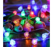 Cadena de luces para dormitorio, 10 m, 100 luces led intermitentes para festivales en interiores, enchufe de 220 v