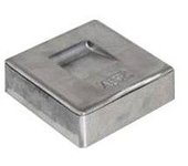 Aspecto de la chimenea de aluminio - 18 x 18 cm