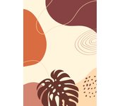 Papel pintado panorámico - hoja boho