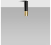 Lámpara de techo zarpex negro/oro led con bombilla 4000k - 6x6x29cm sollux