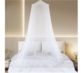 Mosquitera tipo dosel para cama - individual/doble con estructura abovedada