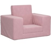 Maison exclusive - sofá cama para niños felpa suave rosa