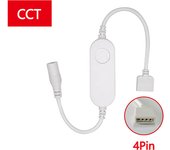 Mini zigbee controlador 12v 24v 2 canali por striscia led cct tuya hue compaible con alexa google home