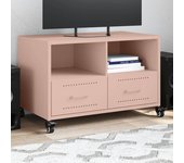 Vidaxl mueble para tv acero laminado en frío rosa 68x39x43,5 cm