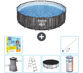 Paquete de piscina - bestway - alrededor - 427x427x107 cm + accesorios cb36