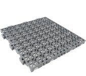 Pack 100 losetas reforzadas pvc gris (11 m² aprox) - para suelos de garajes, lavaderos de coches, talleres. resiste paso de vehículos y maquinaria