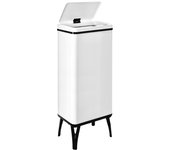 Cubo de basura con patas wellhome 60l blanco - tapa apertura automática