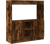 Aparador | aparador de comedor | armario de cocina de madera de ingeniería roble ahumado 92x33x100 cm cfw35350