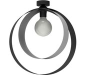 Lumicom | nucleo lámpara de techo, 1x e27, max 42w, metal, negro/gris, d.40cm