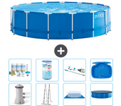 Paquete de piscina - intex - alrededor - 457x457x122 cm + accesorios a1805