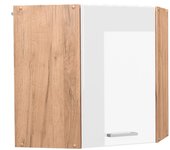Vicco armario colgante de esquina r-line, blanco alto brillo, 57 cm