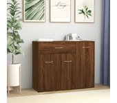 Aparador | aparador de comedor | armario de cocina madera contrachapada color roble marrón 88x30x70 cm cfw91015