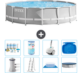 Paquete de piscina - intex - alrededor - 427x427x107 cm + accesorios a2214