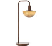 Light & living - lámpara de mesa - baylie - marrón - vidrio metal - lámpara de escritorio - e27 - 1891152
