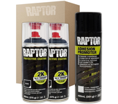 2 x spray pintura raptor 2k negro + imprimacion plasticos