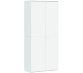 Aparador alto | aparador de comedor | armario de cocina madera de ingeniería blanco 80x35x180 cm cfw75728