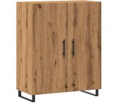 Aparador | aparador de comedor | armario de cocina de madera de ingeniería roble artisan 69,5x34x90 cm cfw167962