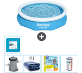 Paquete de piscina - bestway - alrededor - 305x305x66 cm + accesorios cb17