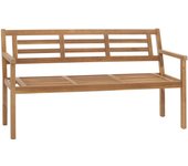 Banco de jardín hwc-n47, banco asiento de parque banco de madera, madera maciza de acacia certificado mvg ~ sin cojines