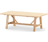 Mesa comedor jardin 205x105 de madera y ceramica beige - bisbal