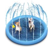 Mr. goodsy® almohadilla de aspersor de juego, piscina aspersor para perros, splash pad mascotas, splash sprinkle play pad mat, alfombra