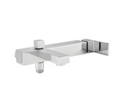 Juego de grifería de baño de moderno diseño cuadrado con desagüe click clack incluido - grupo mezclador de baño completo